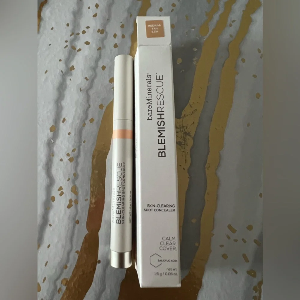 Bareminerals blemish rescue skin- clearing spot concealer MED/TAN NEW WITH BOX!